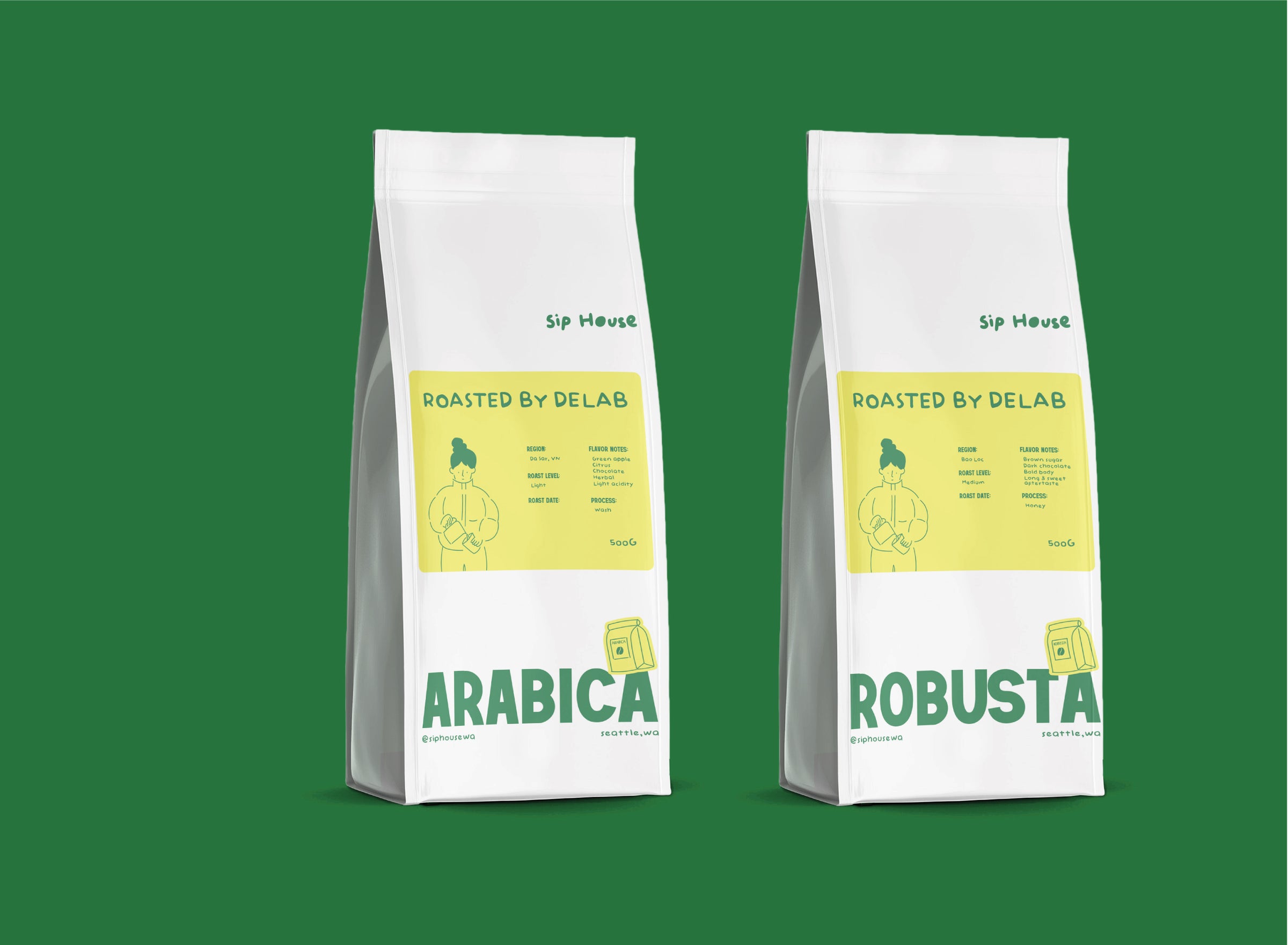 Robusta Beans (500g~18oz) | Sip House Seattle